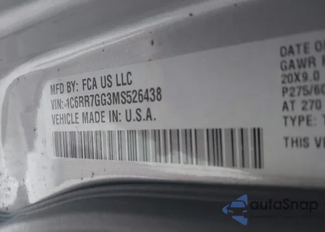 2021 Ram 1500 Classic Warlock 4X4 6'4 Box from USA, damaged, VIN 1C6RR7GG3MS526438